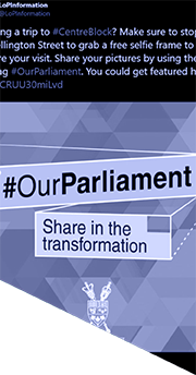 Part of the #OurParliament Twitter campaign profile page