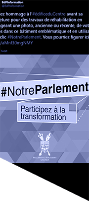 Extrait de la page de la campagne sur Twitter avec le mot-clic #NotreParlement