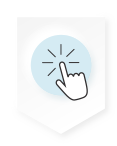 Icon of a finger pressing a touch screen