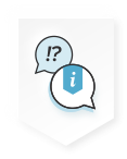 Icon of conversation bubbles representing questions and answers