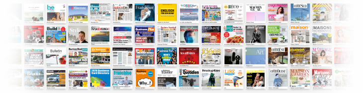 Image of multiple newspaper and magazine covers