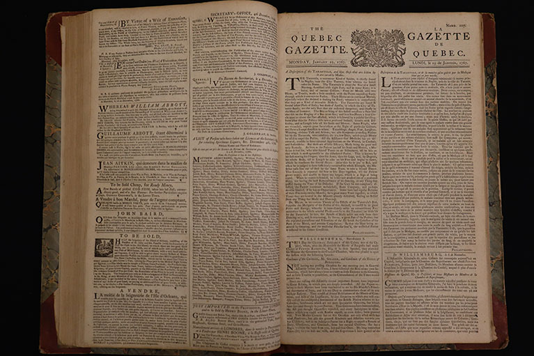 The Quebec Gazette / Gazette de Québec, Monday, January 19, 1767
